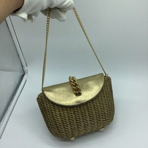 Capaf Acrylic Metallic Straw Bag